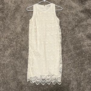 Loft women’s white lace dress Size 2